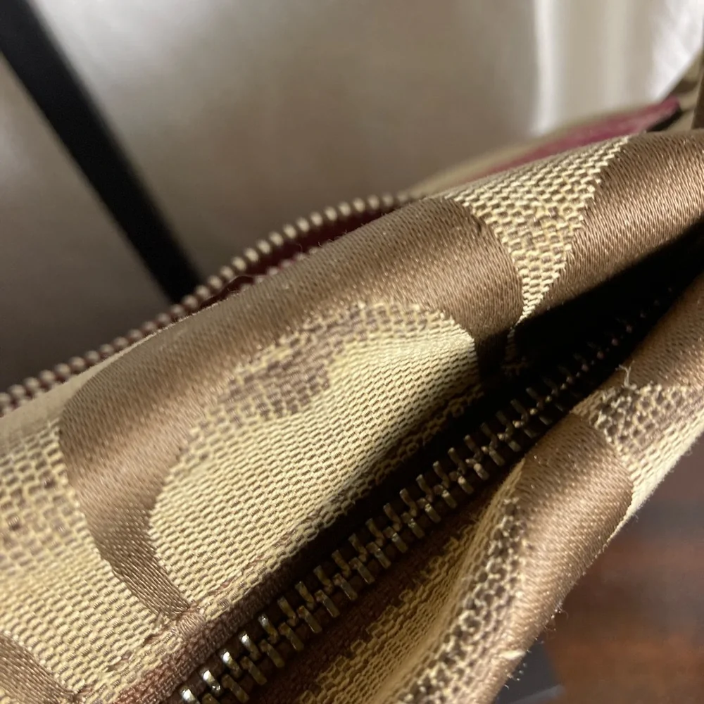 Coach Signature Shoulder Bag - Pink and Tan